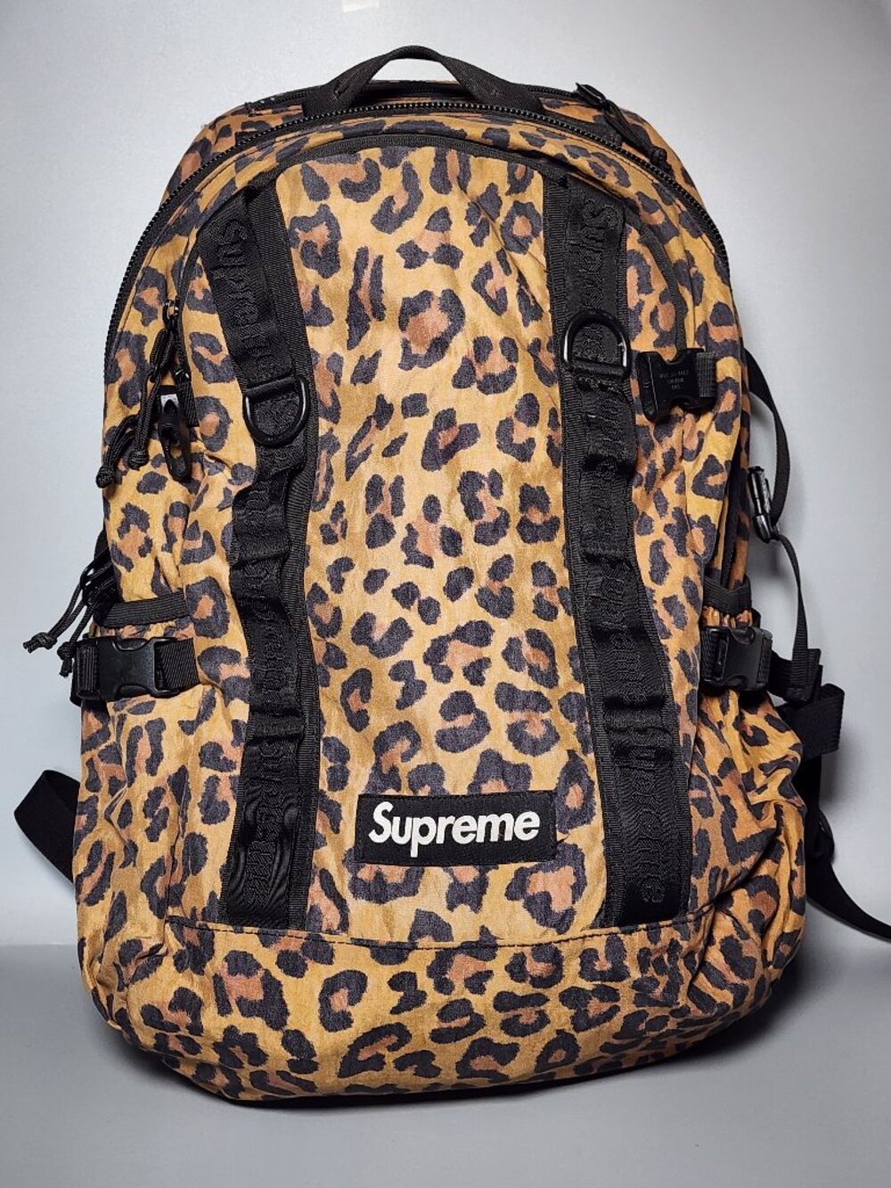 Supreme Leopard Backpack Authentic